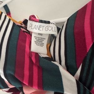 Planet Gold mixed color striped dress. Size XXS